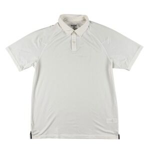 Rhone Delta Pique Polo Shirt Mens M White Short Sleeve Performance Golf Raglan